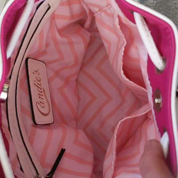 Candie's Faux Leather Tassel Lined Shoulder Bag Pocketbook - Picture 7 of 16